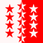 Landesflagge Kanton Wallis