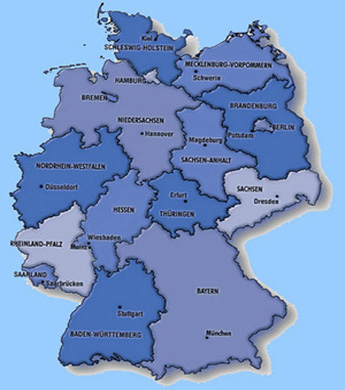 Karte der Bundesrepublik Deutschland