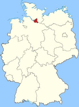 Karte Bundesland Hamburg