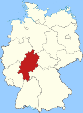 Karte Bundesland Hessen