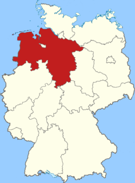 Karte Bundesland Niedersachsen