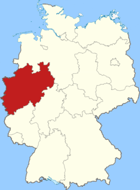 Karte Bundesland Nordrhein-Wetfalen