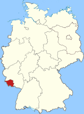 Karte Bundesland Saarland