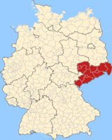 Karte der Landkreise vom Bundesland Sachsen
