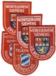 diverse Abzeichen der Werkfeuerwehr Siemens / Erlangen