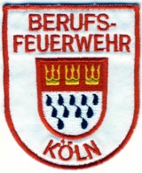 Abzeichen Berufsfeuerwehr Köln in weiß