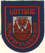 Abzeichen Berufsfeuerwehr Cottbus in rot