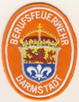 Abzeichen Berufsfeuerwehr Darmstadt in rot