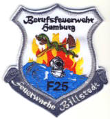 Abzeichen Berufsfeuerwehr Hamburg / Wache 25 - Billstedt