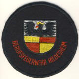 Abzeichen Berufsfeuerwehr Hildesheim in rot