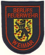 Abzeichen Berufsfeuerwehr Weimar in rot