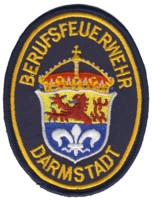 Abzeichen Berufsfeuerwehr Darmstadt in gold