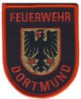Abzeichen Berufsfeuerwehr Dortmund in rot