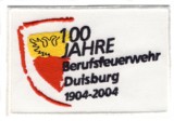 Abzeichen Berufsfeuerwehr Duisburg / 100 Jahre Berufsfeuerwehr