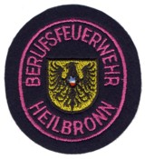 Abzeichen Berufsfeuerwehr Heilbronn in rot