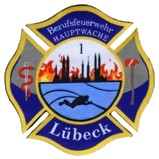 Abzeichen Berufsfeuerwehr Lübeck - Wache 1