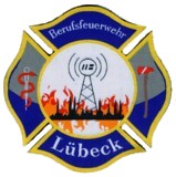 Abzeichen Berufsfeuerwehr Lübeck - Leitstelle und Rettungsdienst