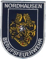 Abzeichen Berufsfeuerwehr Nordhausen in silber