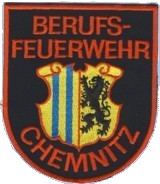 Abzeichen Berufsfeuerwehr Chemnitz in rot