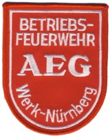 Abzeichen Betriebsfeuerwehr AEG / Werk Nürnberg