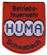 Abzeichen Betriebsfeuerwehr HUMA / Schwabach