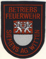 Abzeichen aufgelöste Betriebsfeuerwehr Siemens / Witten