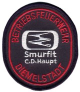 Abzeichen Betriebsfeuerwehr Smurfit / Diemelstadt