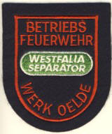 Abzeichen Betriebsfeuerwehr Westfalia Separator