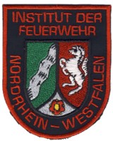 Abzeichen Institut der Feuerwehr NRW in Münster in rot
