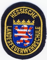 Abzeichen Landesfeuerwehrschule Hessen in gold / Kassel