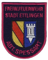 Abzeichen Freiwillige Feuerwehr Stadt Ettlingen - Abt. Spessart