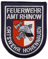 Abzeichen Freiwillige Feuerwehr Amt Rhinow - OF Hohennauen in silber