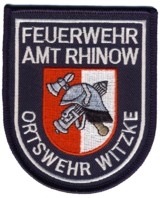 Abzeichen Freiwillige Feuerwehr Amt Rhinow - OF Witzke in silber
