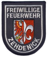 Abzeichen Freiwillige Feuerwehr Zehdenick in silber