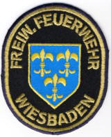 Abzeichen Freiwillige Feuerwehr Wiesbaden in gold