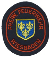 Abzeichen Freiwillige Feuerwehr Wiesbaden in rot