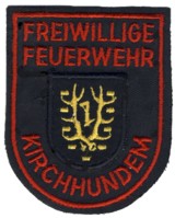 Abzeichen Freiwillige Feuerwehr Kirchhundem in rot