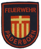 Abzeichen Feuerwehr Paderborn in rot