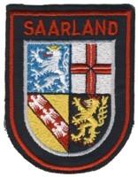 Abzeichen Freiwillige Feuerwehr Saarland in rot