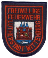 Abzeichen Freiwillige Feuerwehr Wittenberg in rot