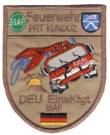 Abzeichen Bundeswehrfeuerwehr PRT Kunduz / ISAF