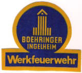 Abzeichen Werkfeuerwehr Boehringer / Ingelheim (seit 1998 Fa. Roche)