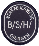 Abzeichen Werkfeuerwehr Bosch und Siemens Haushaltsgeräte in silber / Giengen