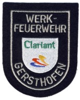 Abzeichen Werkfeuerwehr Clariant / Gersthofen