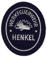 Abzeichen Werkfeuerwehr Henkel in silber / Düsseldorf