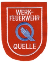 Abzeichen Werkfeuerwehr Karstadt/Quelle in rot