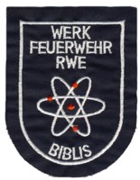 Abzeichen Werkfeuerwehr RWE / Biblis