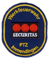 Abzeichen Werkfeuerwehr SECURITAS / PTZ / Immendingen