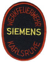 Abzeichen Werkfeuerwehr Siemens / Karlsruhe