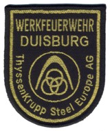 Abzeichen Werkfeuerwehr ThyssenKrupp Steel Europe AG / Duisburg